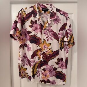 COPY - Bonobos Floral Button Down, Maroon - L